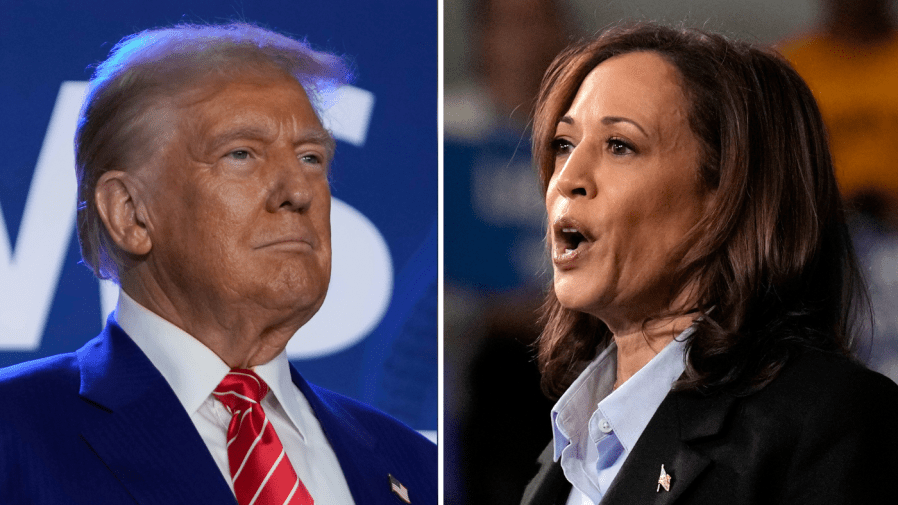 Harris, Trump tied in swing states: Poll