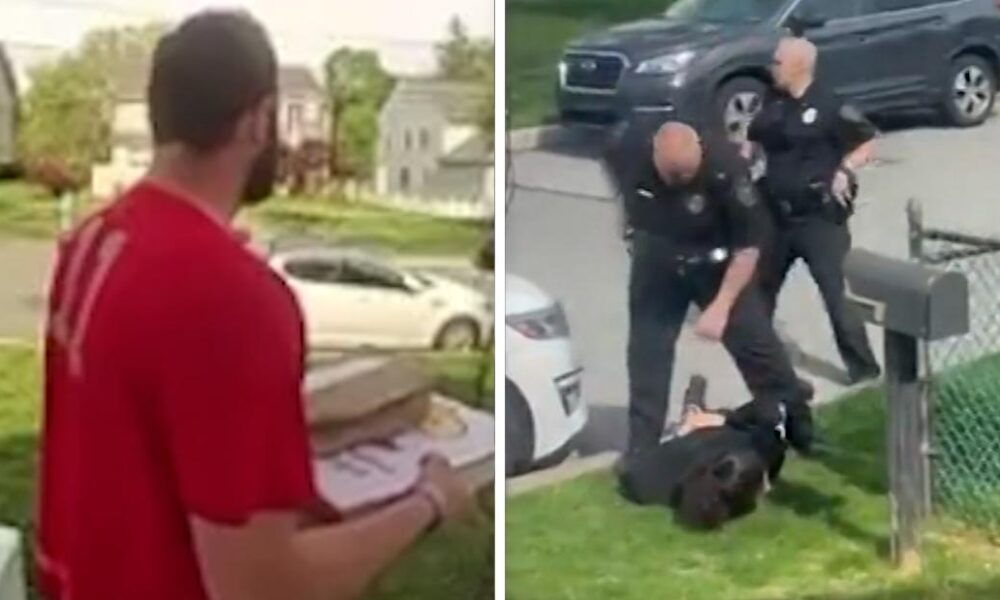 See pizza delivery guy take out suspect fleeing police