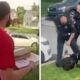 See pizza delivery guy take out suspect fleeing police