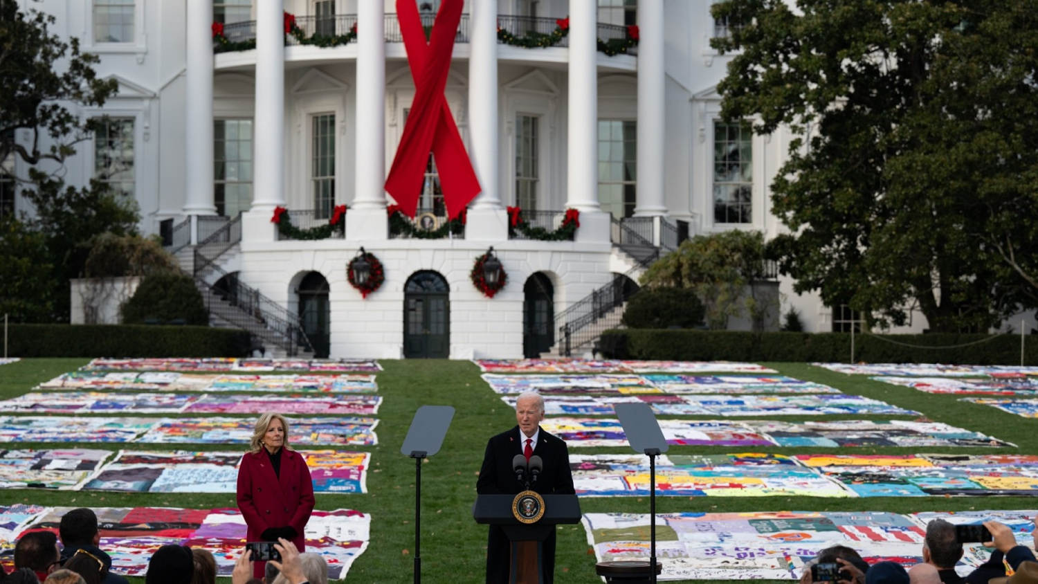 Biden: AIDS Memorial Quilt shines light on lives lost to a ‘terrible disease’