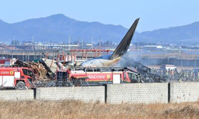 Dozens dead after plane goes off runway in South Korea