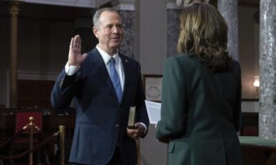 Schiff’s swearing-in sets record in U.S. Senate