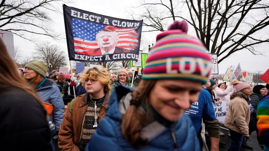 Demonstrators converge in DC for People’s March ahead of second Trump term