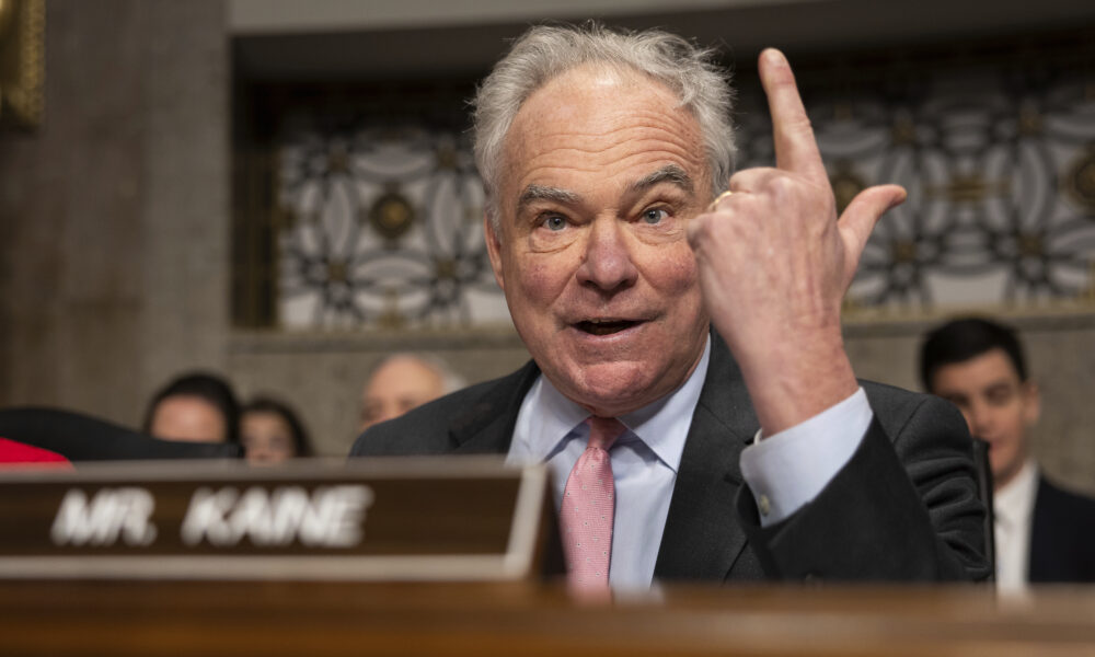 Tim Kaine explains strategy on Pete Hegseth