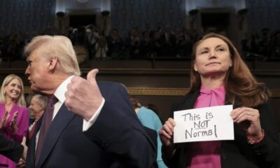 New Mexico Democrat says ‘This is not normal’ sign at Trump address was ‘an SOS to the world’