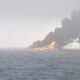 Cargo ship hits a tanker in fiery crash off England