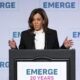 Harris accuses Trump administration of ‘wholesale abandonment’ of ‘America’s highest ideals’