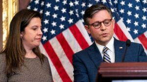 Speaker Johnson meets with Stefanik as tensions linger