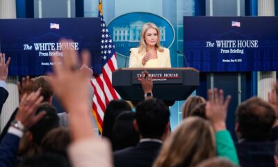 New media member asks Leavitt about Clinton conspiracy theory
