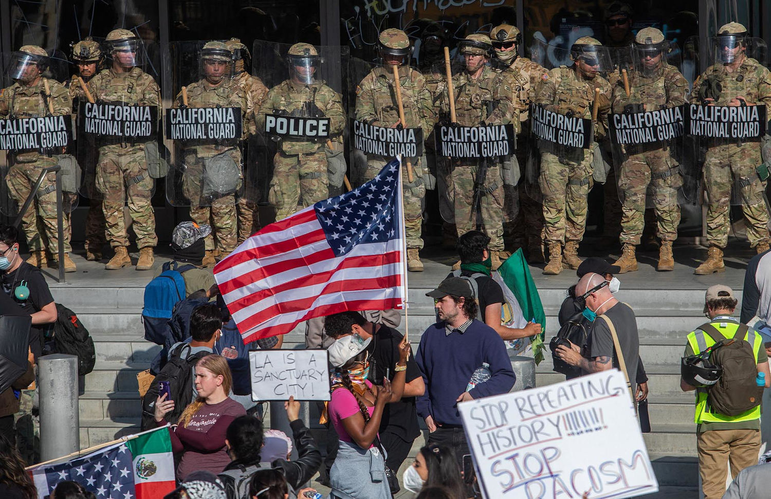 Some National Guard troops from Trump’s illiberal publicity stunt in L.A. are being reassigned