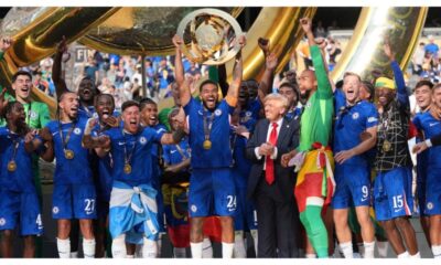 Trump joins Chelsea for Club World Cup celebration