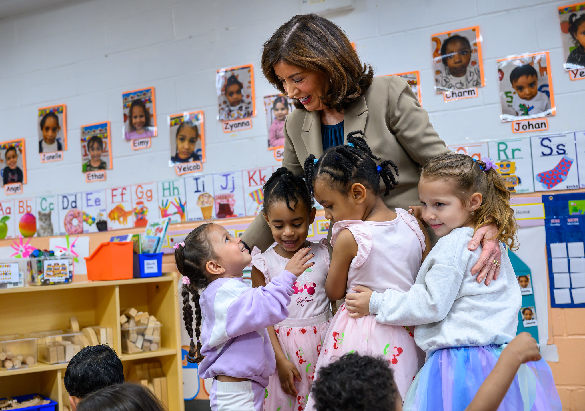 Gov. Kathy Hochul said hundreds of thousands of children will be affected by federal cuts.