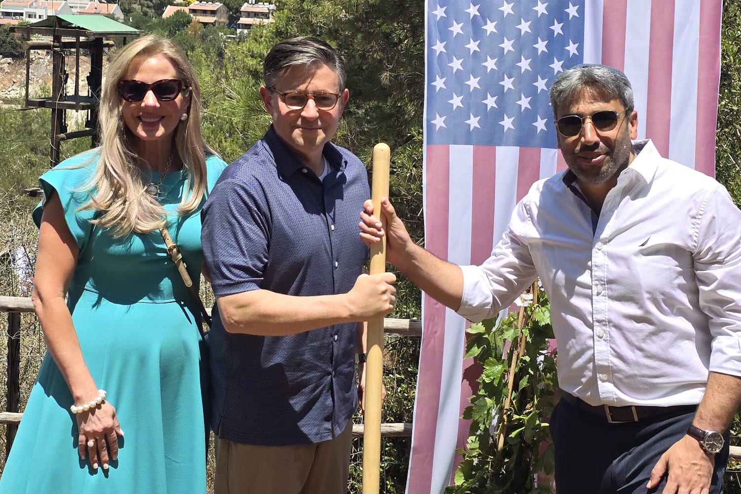 Mike Johnson’s provocative photo op in Israel comes amid outcry over American deaths
