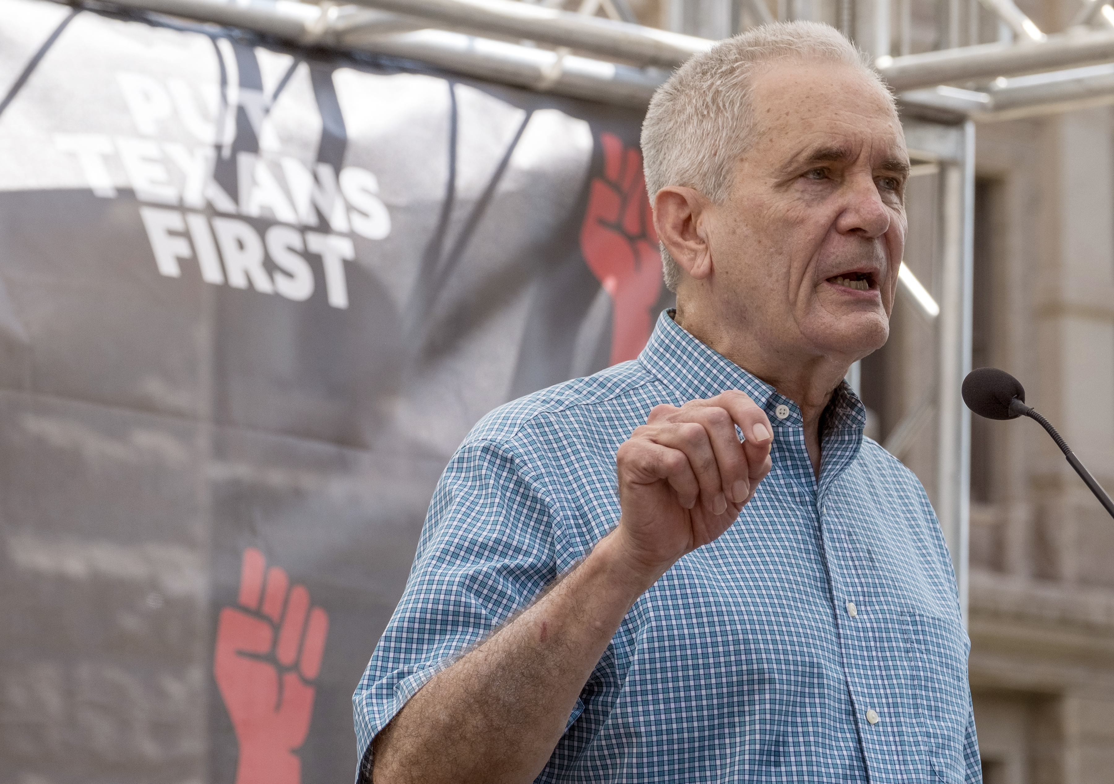 Rep. Lloyd Doggett speaks at the Texas State Capitol, Aug. 16, 2025, in Austin.