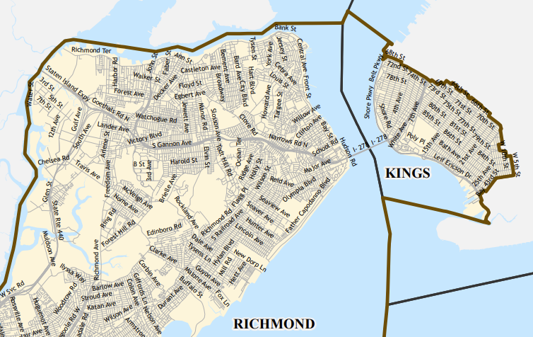The portion of Congressional District 11 joined with Brooklyn