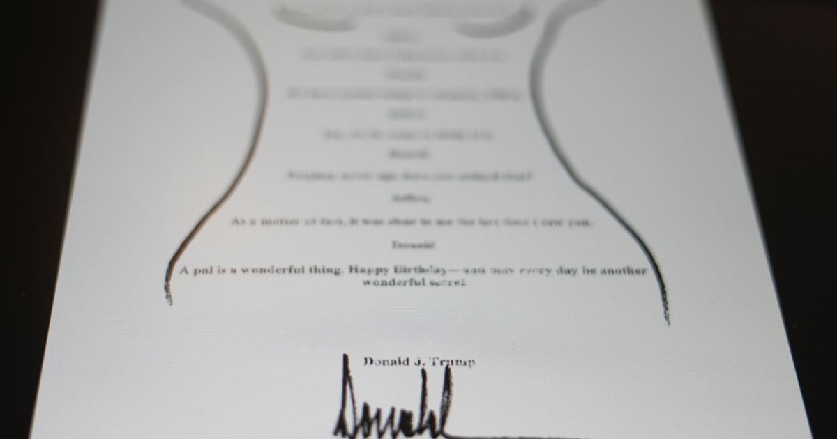 Trump note to Epstein that he denies signing is released by Congress