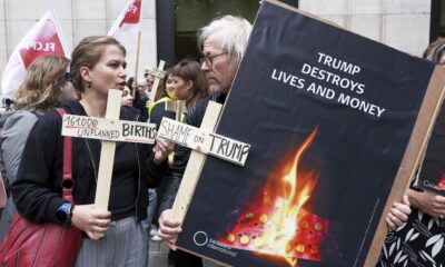 Women’s rights activists rally in Belgium fearing US plans for birth control supplies