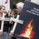 Women’s rights activists rally in Belgium fearing US plans for birth control supplies