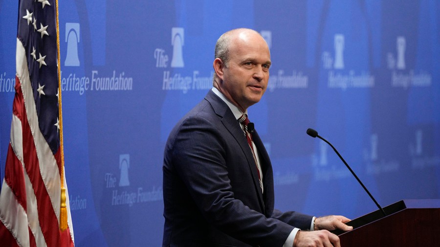 Heritage president apologizes for Carlson defense in brutal leaked all-staff meeting