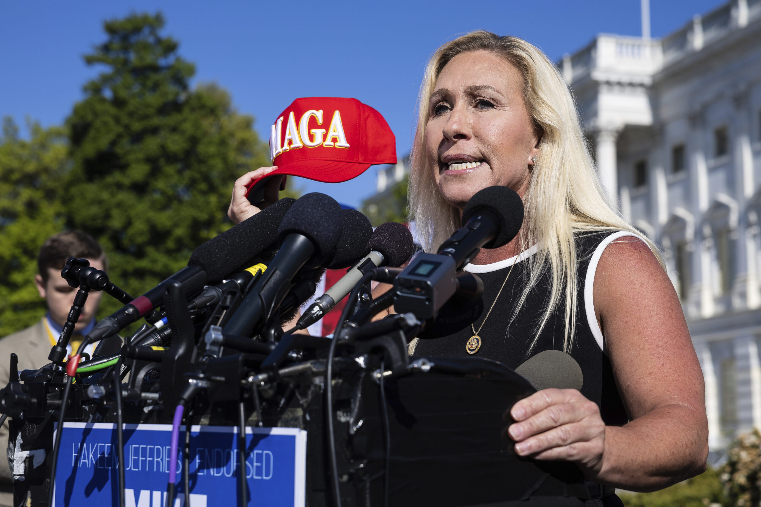 Trump stews and Dems gloat over feud with Marjorie Taylor Greene