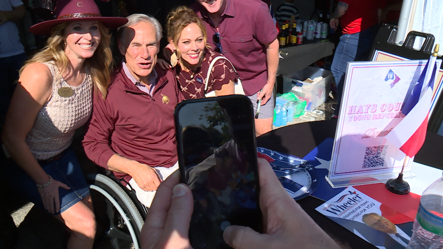 State of Texas: Gov. Abbott talks redistricting, border security at campaign tailgate