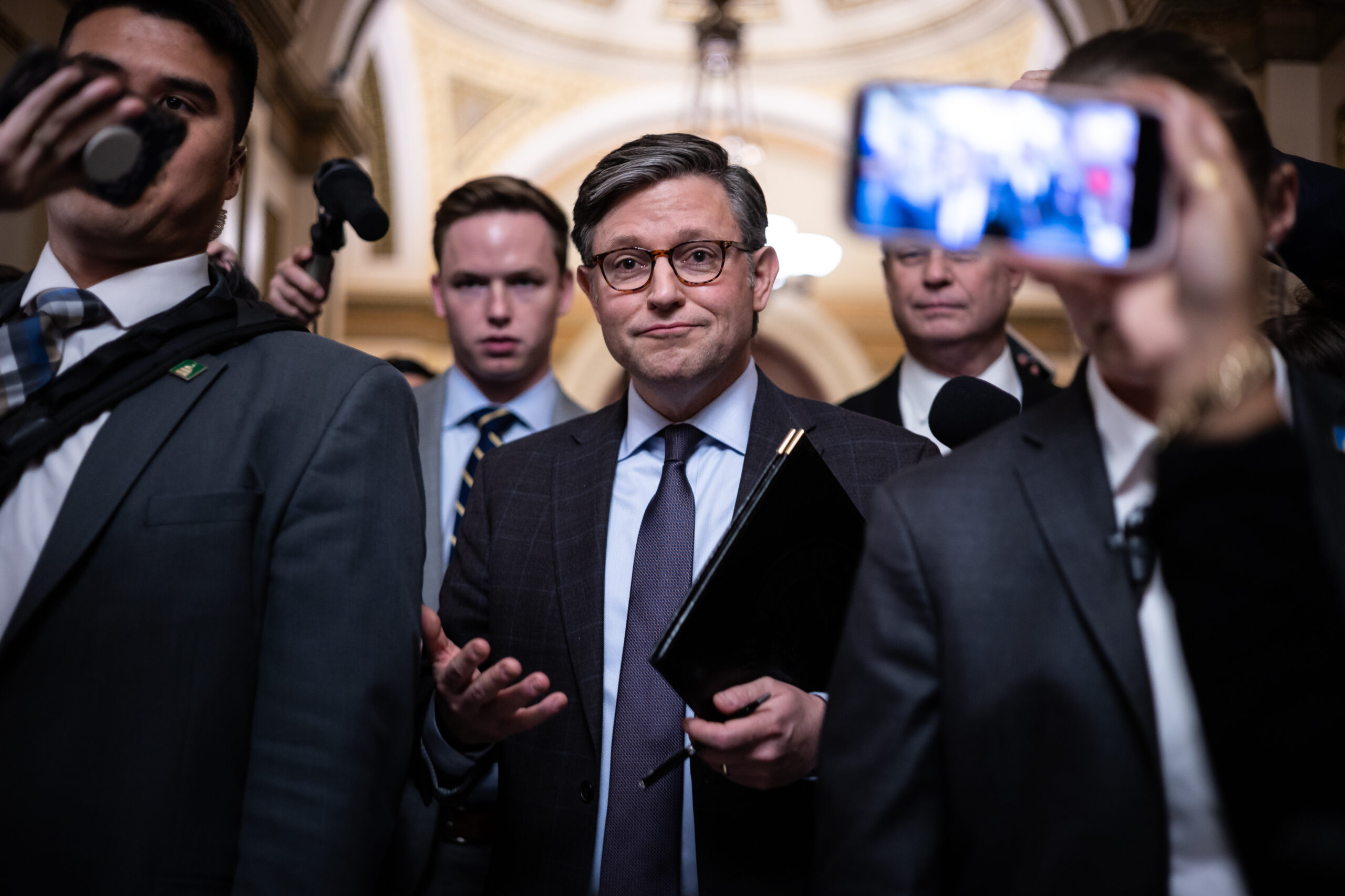 Mike Johnson scrambles to pass Pentagon bill as GOP ranks seethe