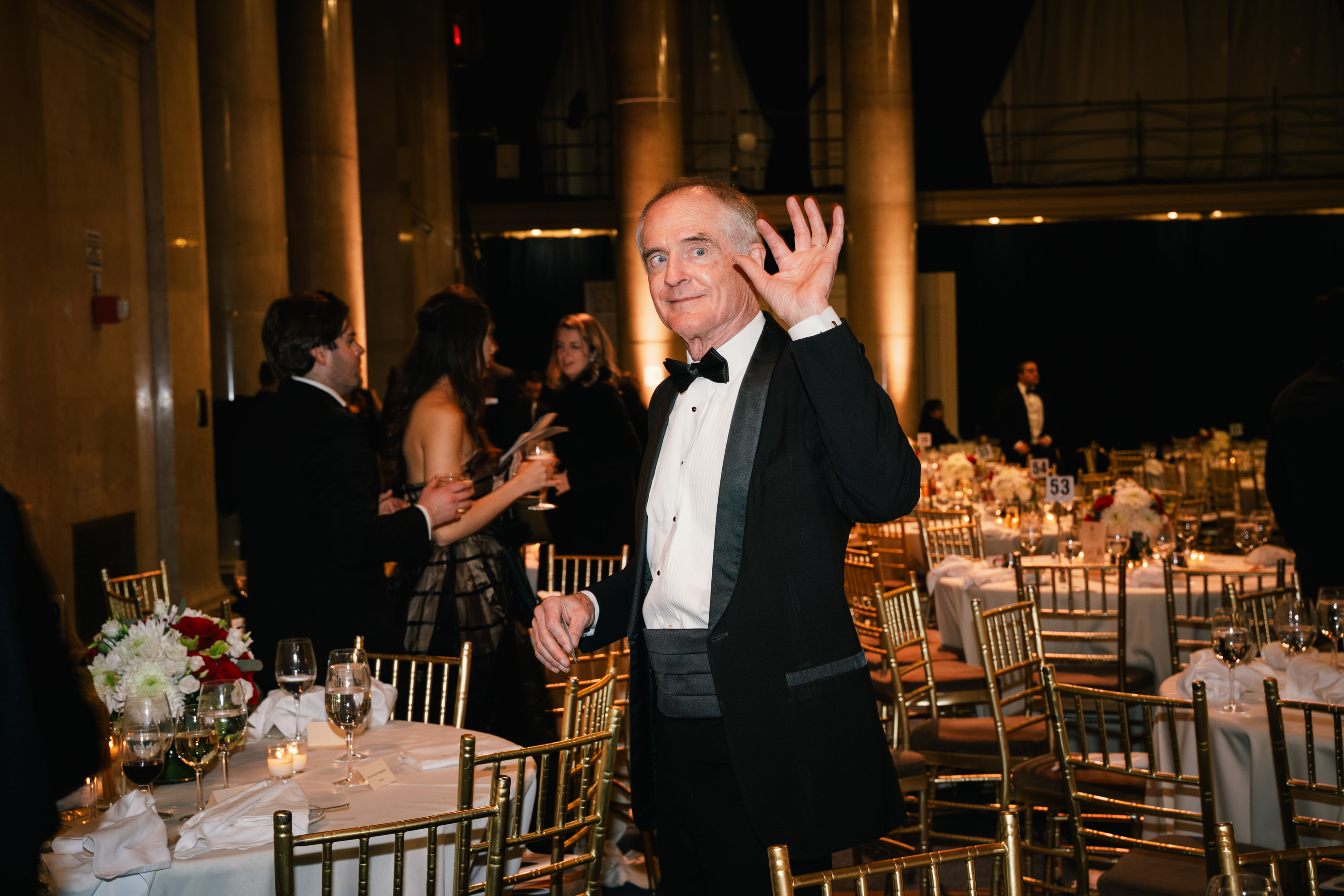 Amid the sea of tuxedos and ball gowns was white nationalist leader Jared Taylor.