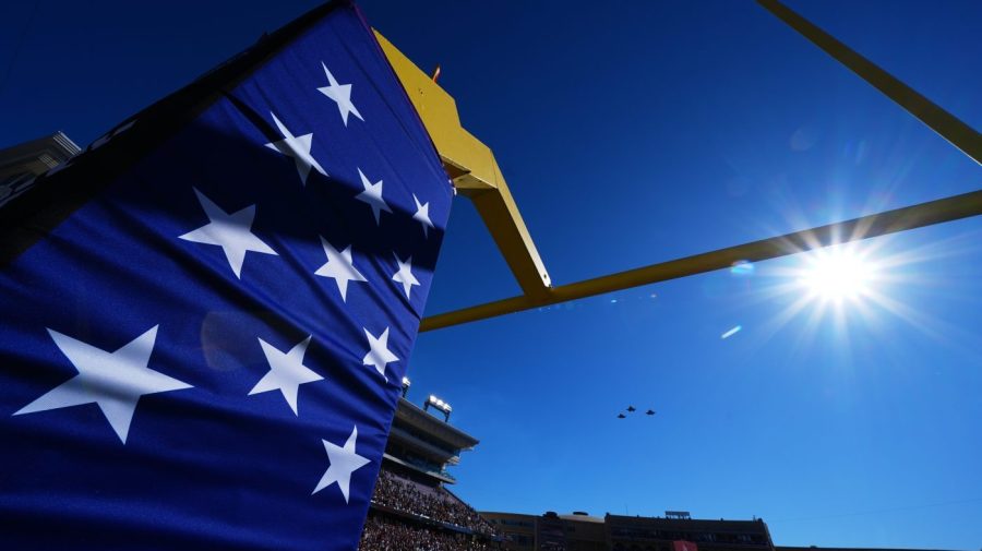Parachutist crash lands near stands at Armed Forces Bowl