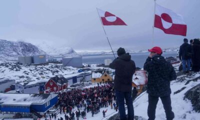 Photos show Greenlanders brave near-freezing temperatures to march against Trump’s takeover threats