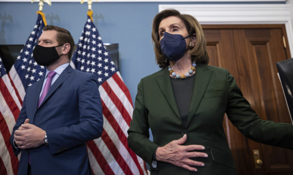 Jeffries, Pelosi and other Democrats call on Eric Swalwell to end governor campaign