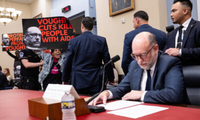 AIDS activists disrupt Vought’s testimony on Trump’s budget