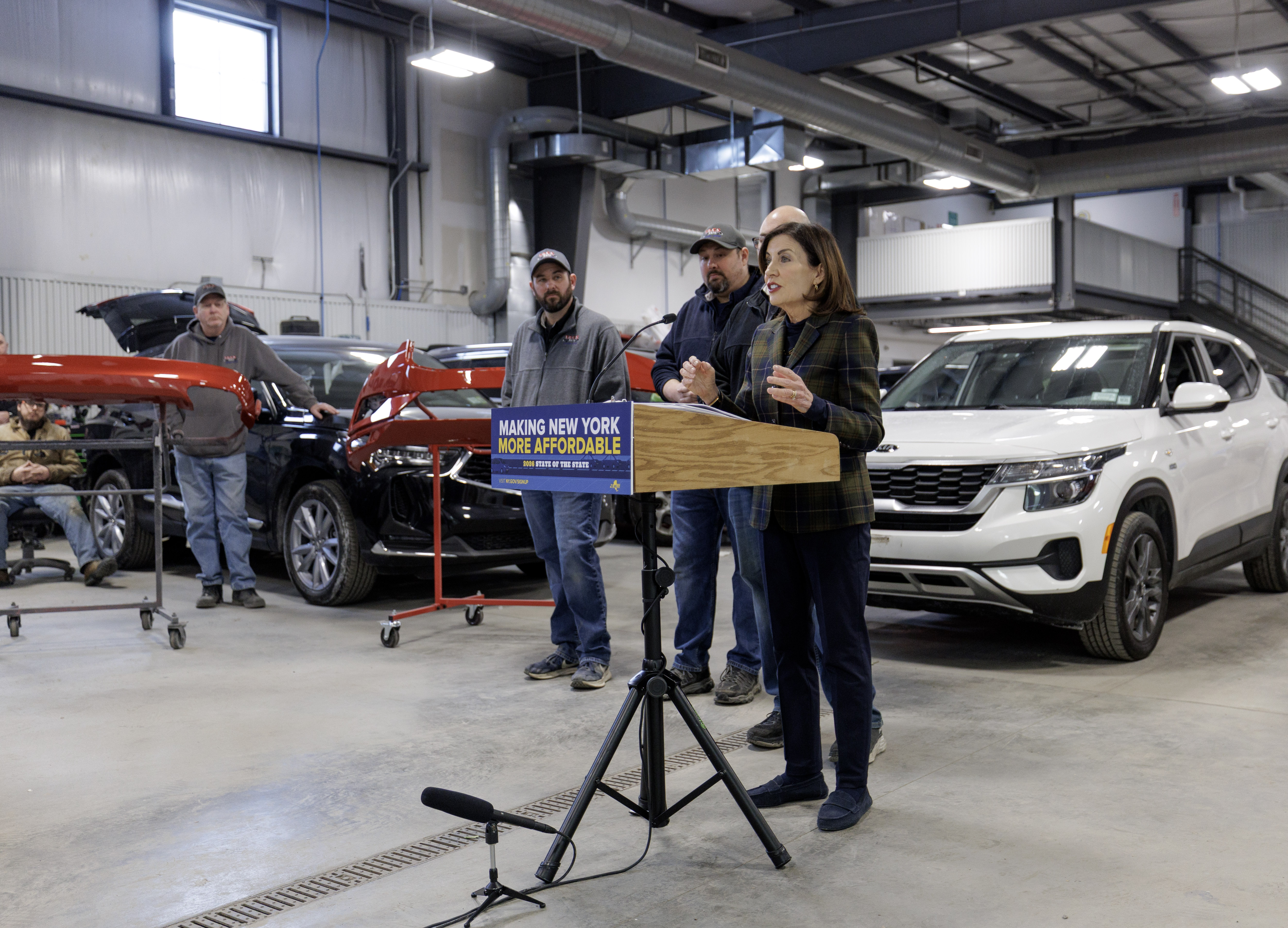 Gov. Kathy Hochul has been urging the state legislature to pass auto-insurance reform proposals. 