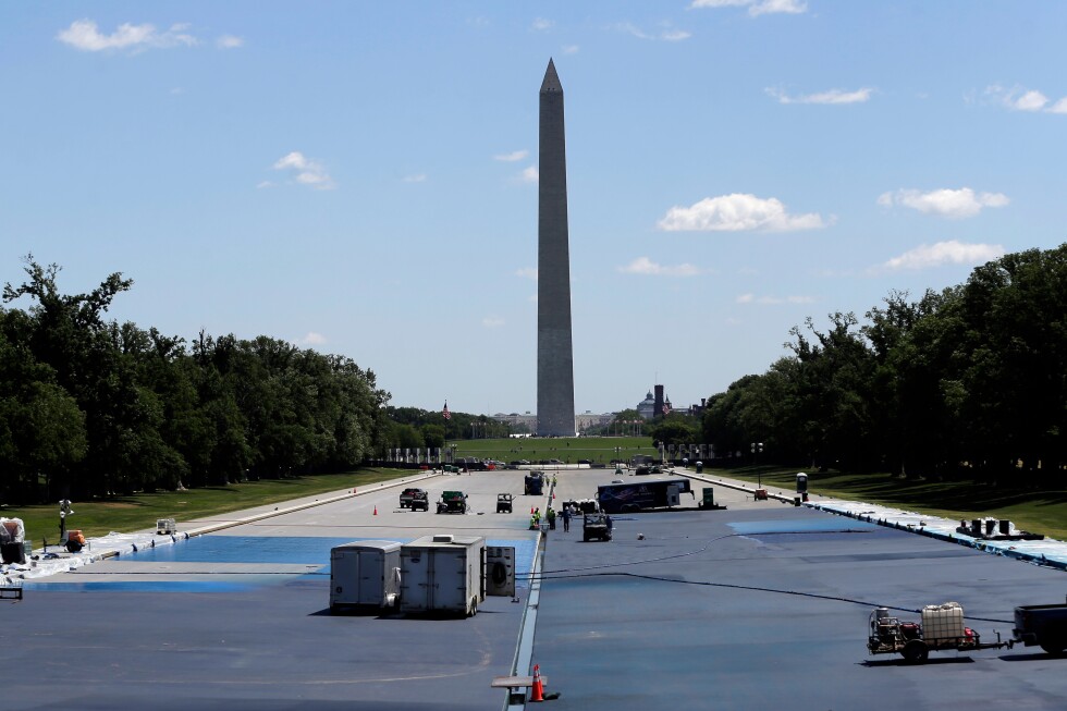 Nonprofit Sues To Stop Trump’s “American Flag Blue” Repaint Of Lincoln Memorial Reflecting Pool