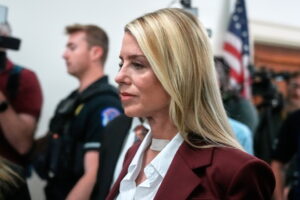 Bandaged Bondi refuses to answer questions about The Don’s Epstein files…