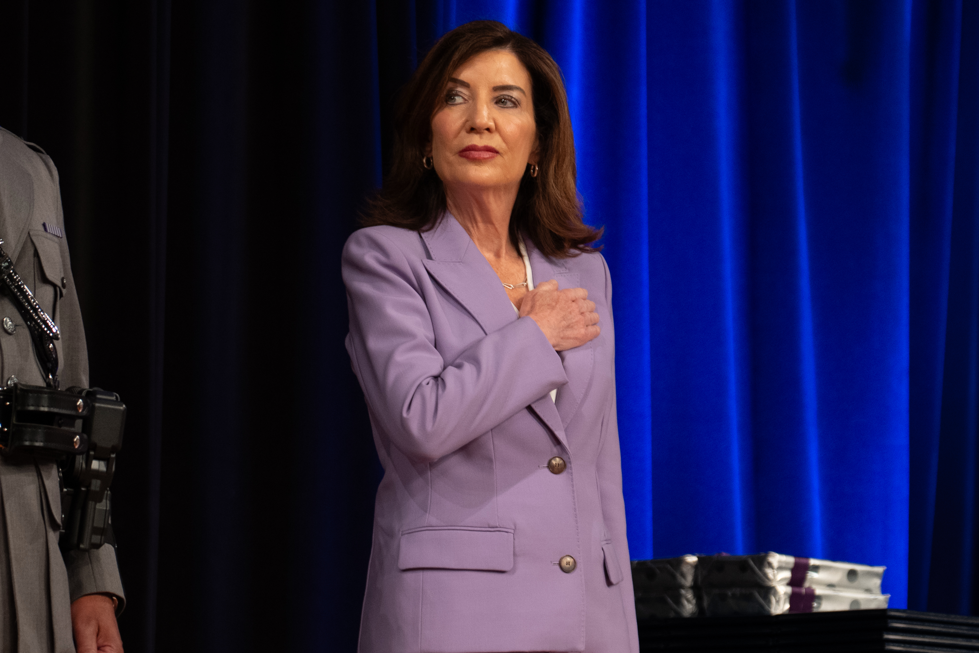 Gov. Kathy Hochul backs taxing payouts from Trump’s “anti-weaponization” fund. 