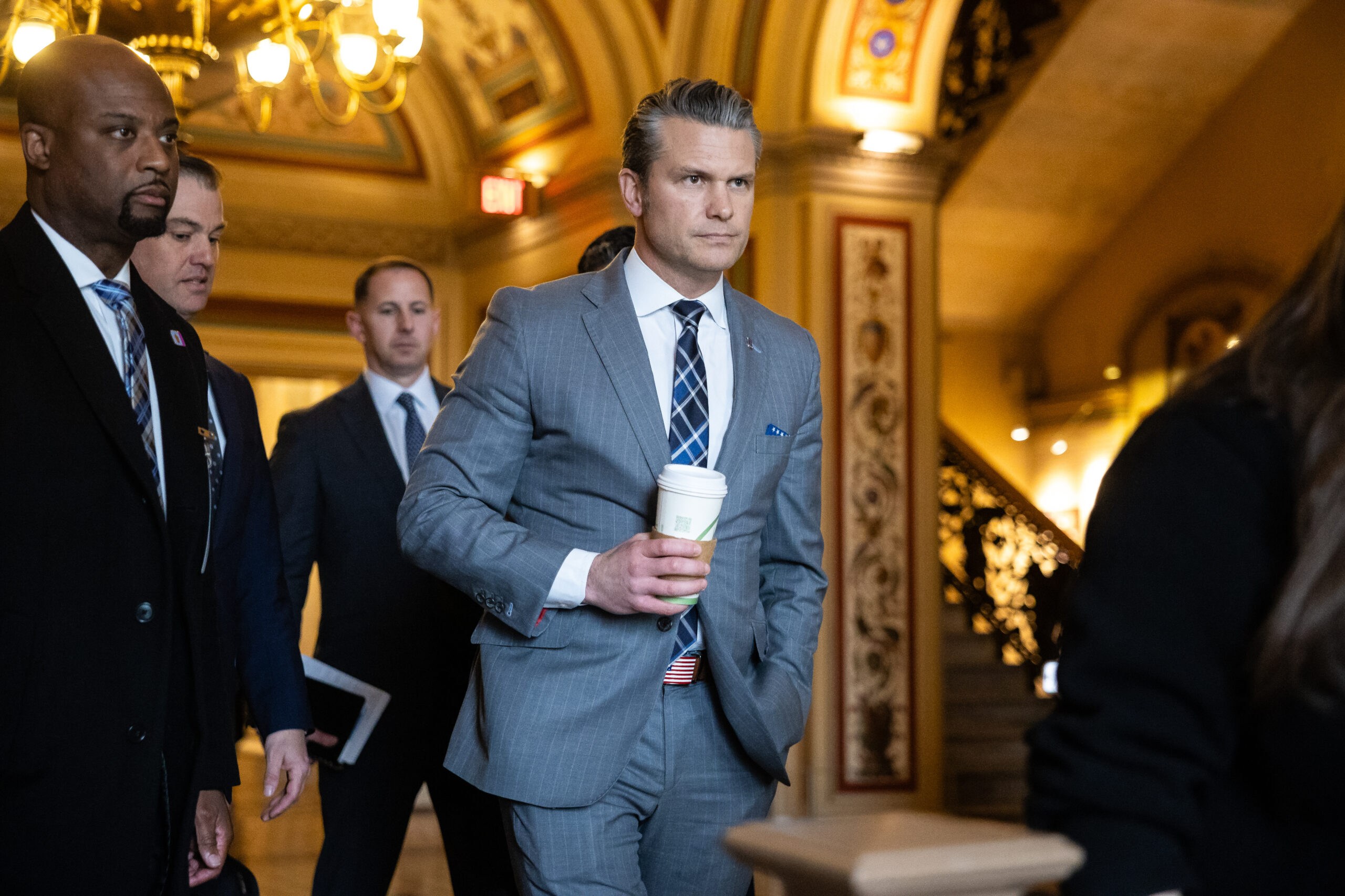 House Republicans huddle with Hegseth after Trump’s reconciliation demands