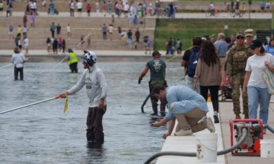 National Guard, Park Police patrolling Reflecting Pool
