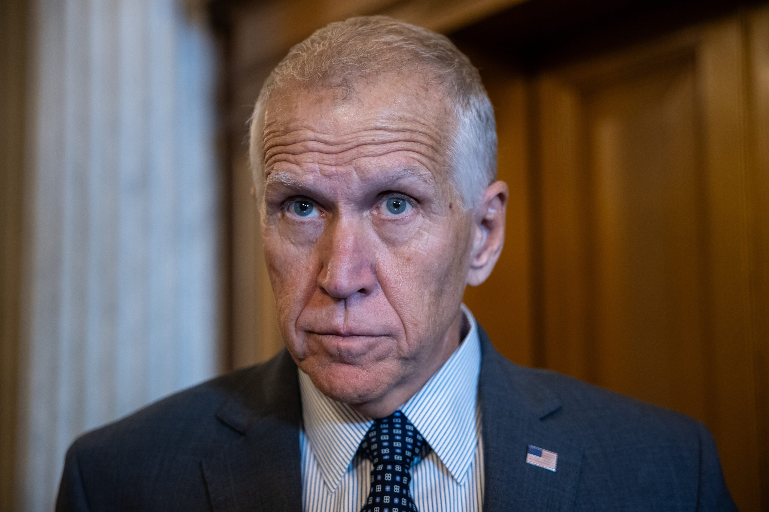Sen. Thom Tillis rails against Trump’s fixation on voting legislation