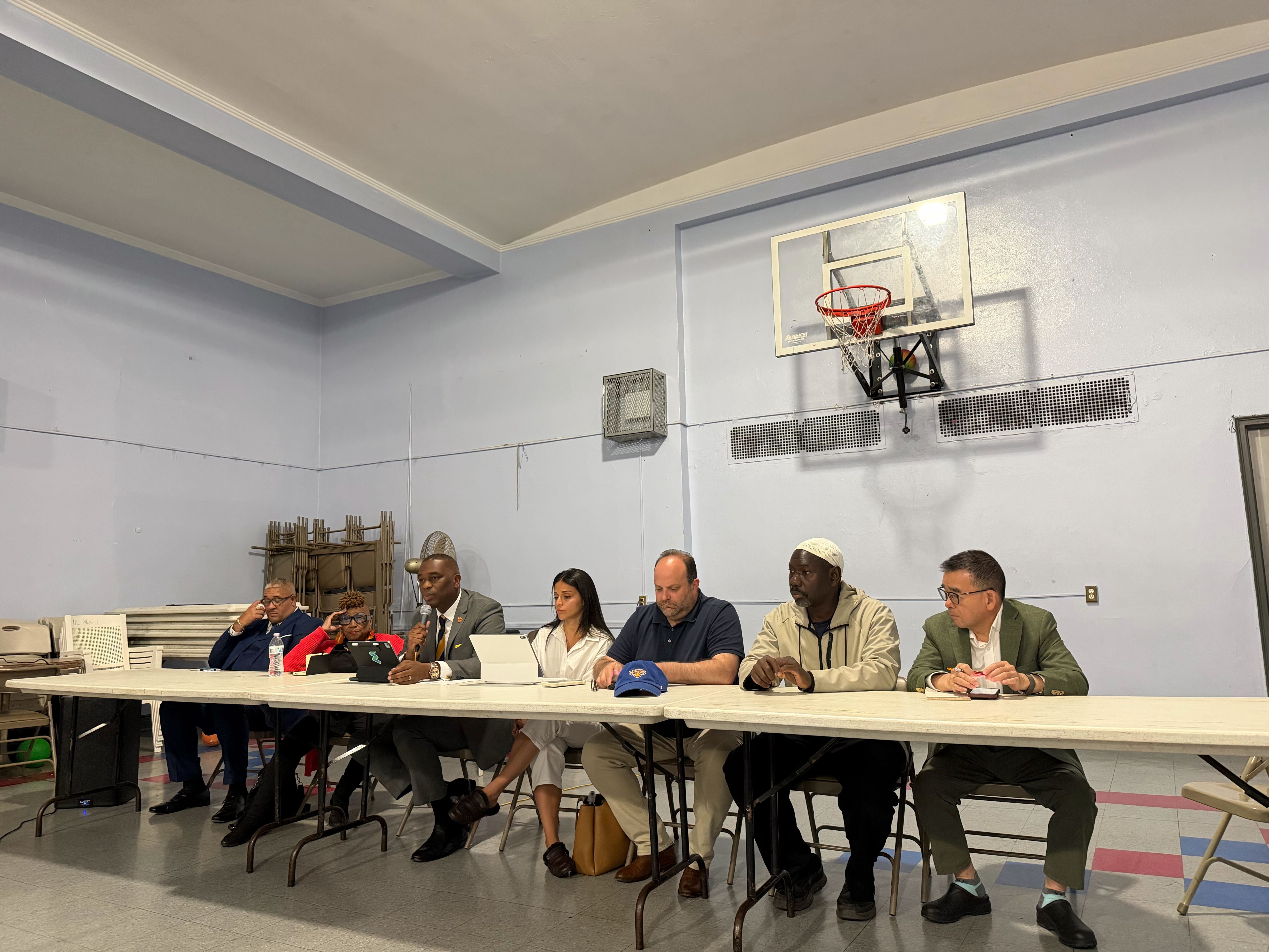 Ismael Claudio, farthest left, has resigned from former Mayor Eric Adams' Charter Revision Commission.