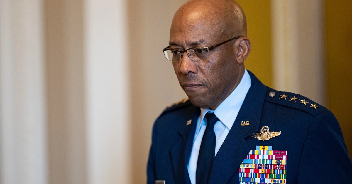 Retired Gen. Charles Q. Brown Jr. raises alarm about increasingly politicized military