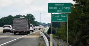 Trump gets an airport and a bridge named after him on the same day, extending pattern