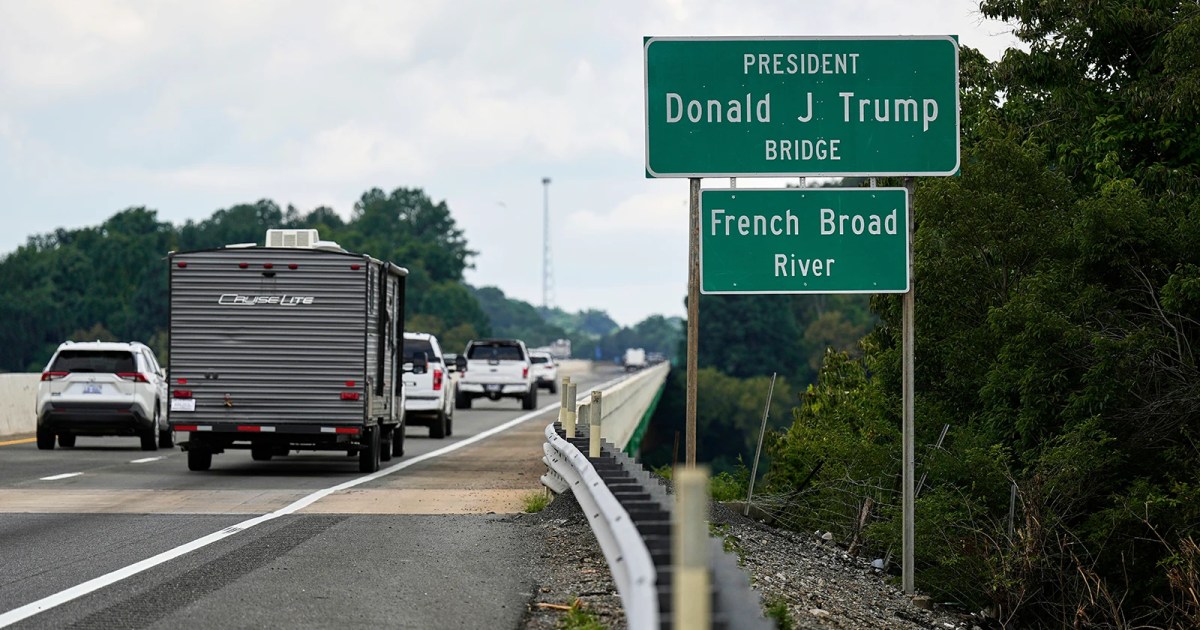 Trump gets an airport and a bridge named after him on the same day, extending pattern