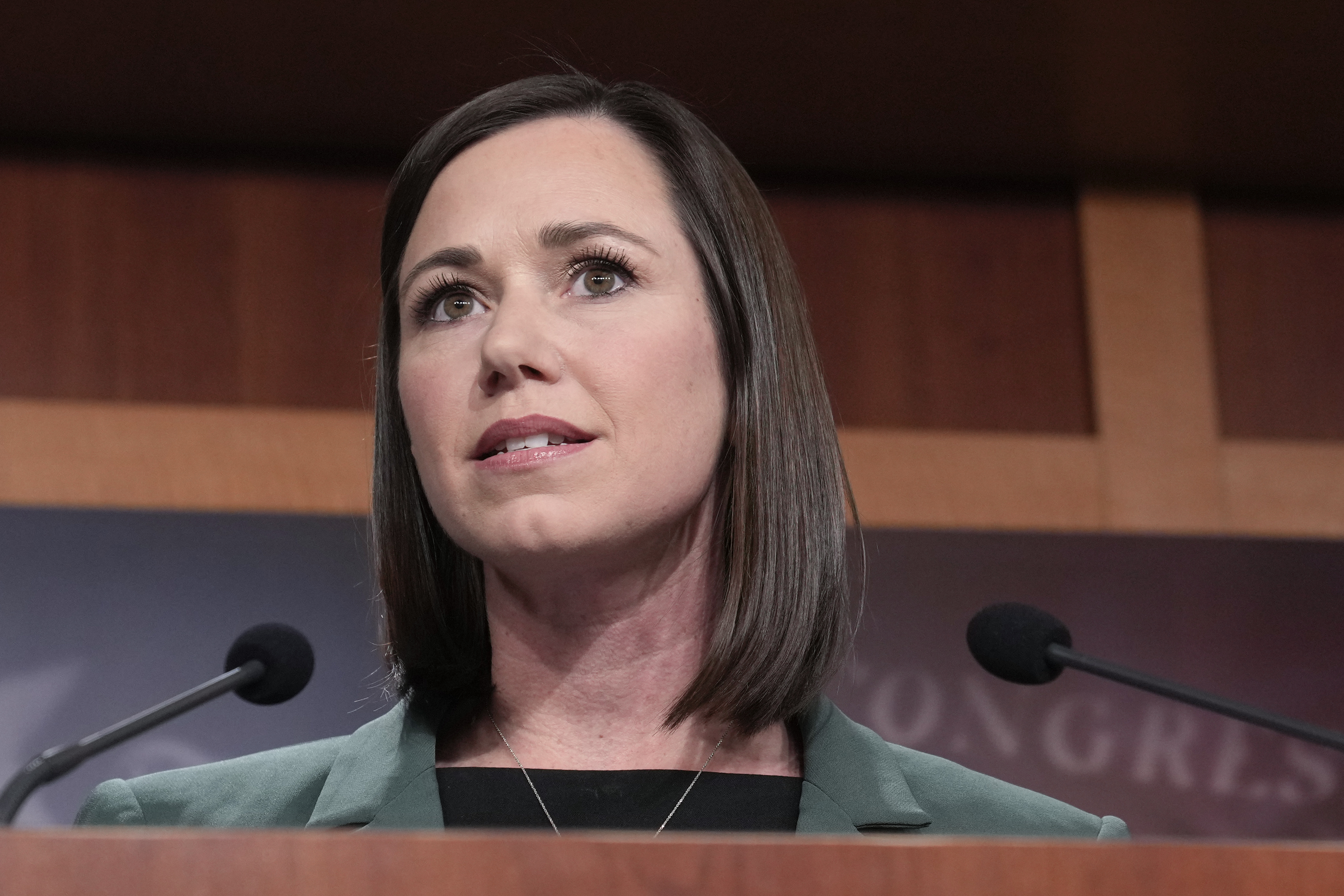 Sen. Katie Britt has yet to publicly declare her position on the Senate's college athletics package. 