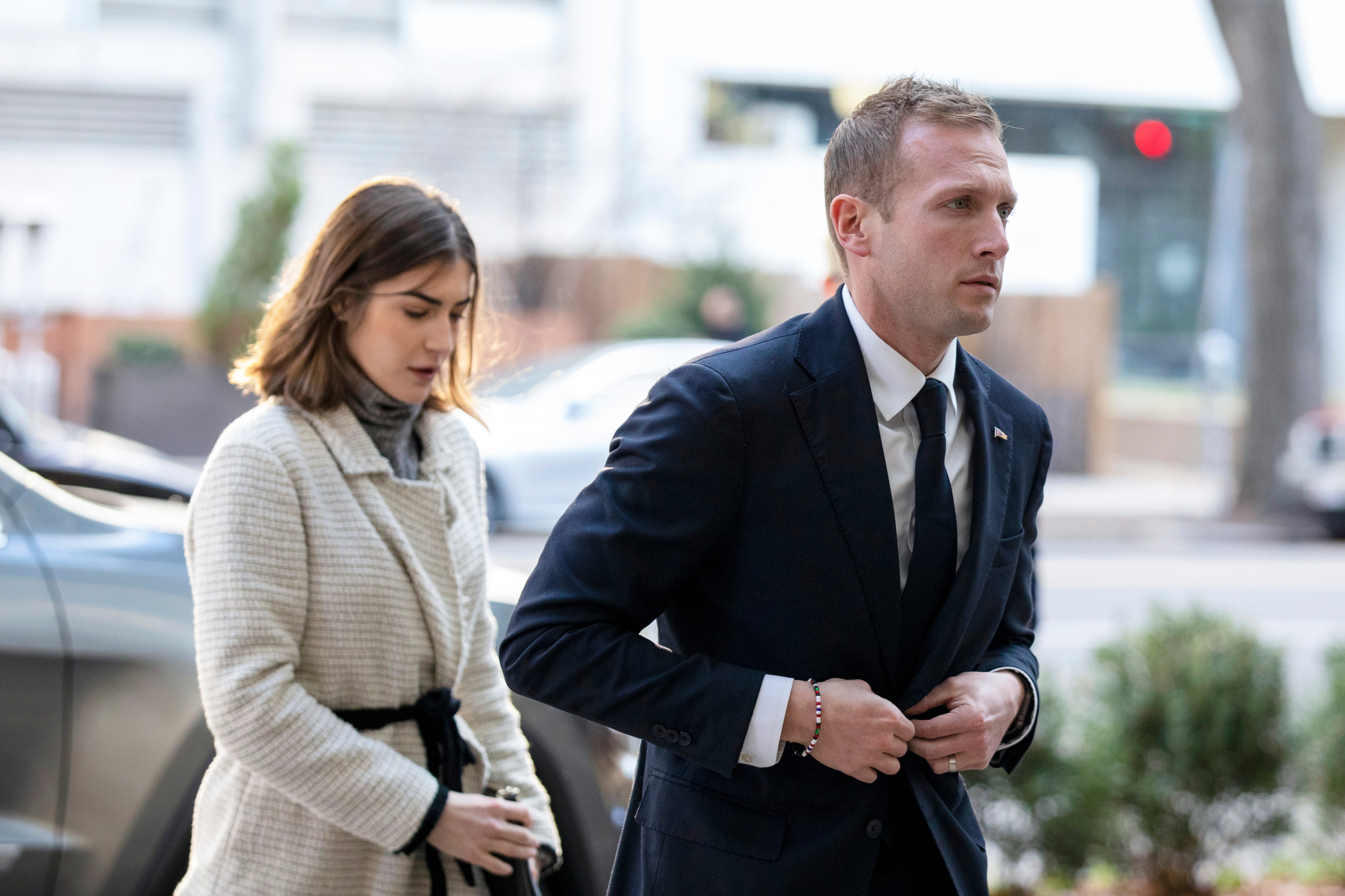 Moreno and Miller, seen arriving for Miller's orientation as a House member in November 2022.