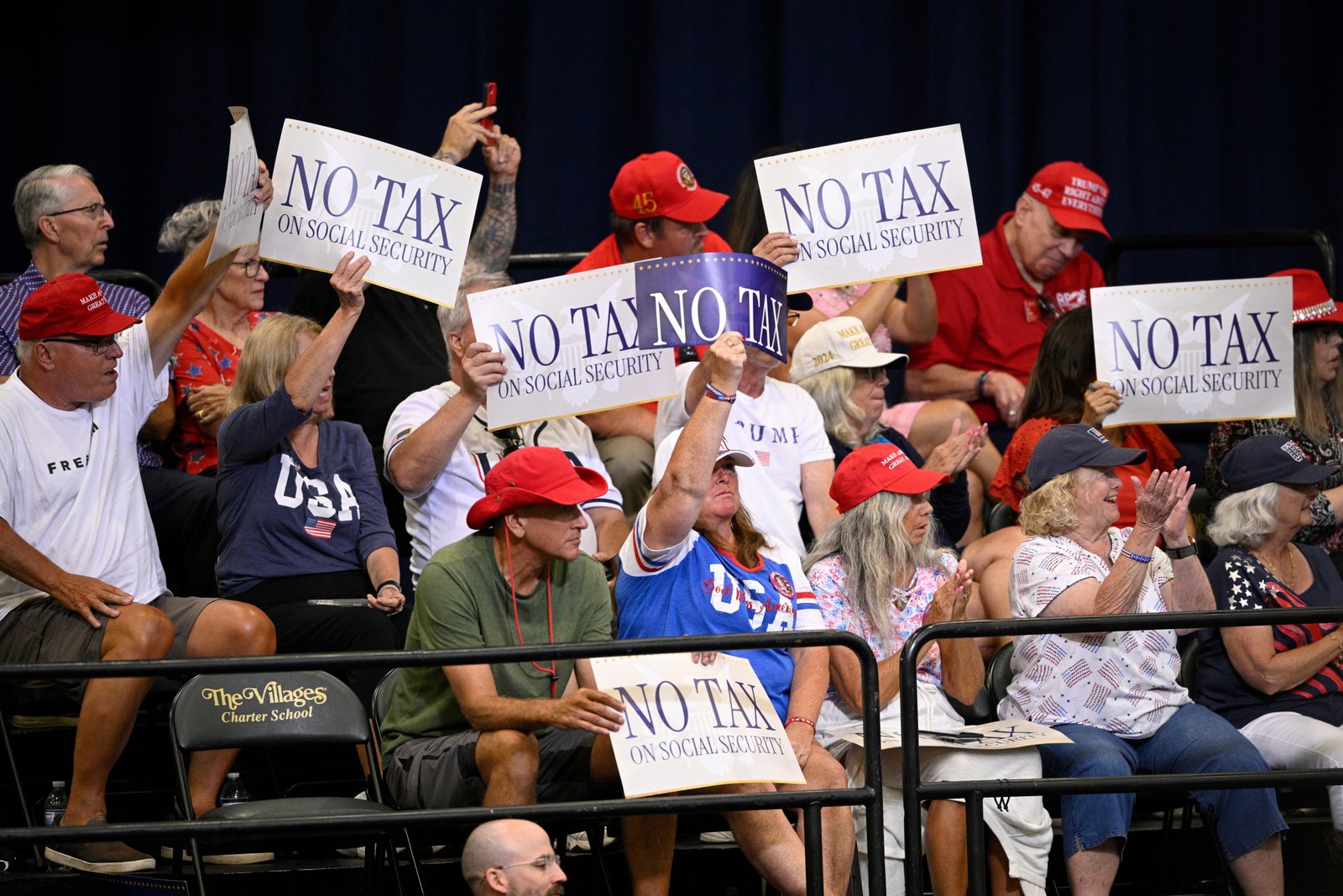 Trump pushed for a tax deduction benefiting seniors who get Social Security checks. But he hasn't put forward a plan to keep the trust fund solvent.