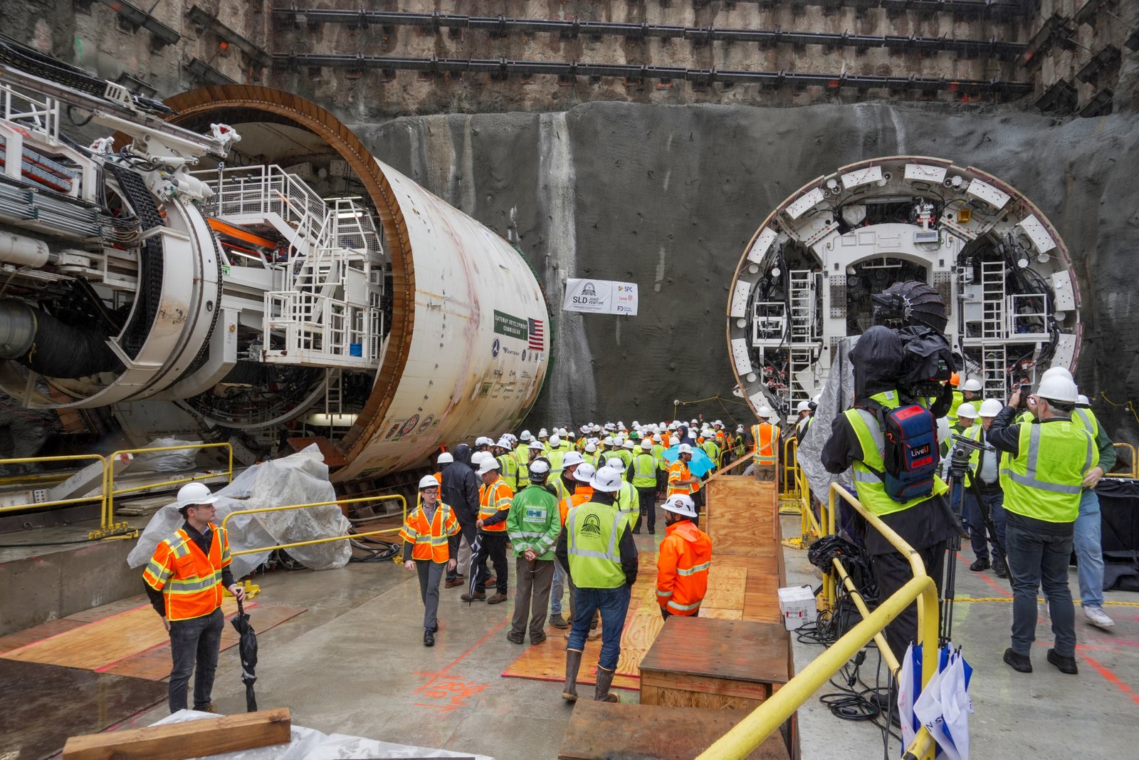 Tunnel boring under the Hudson River began today, a part of the Gateway project.