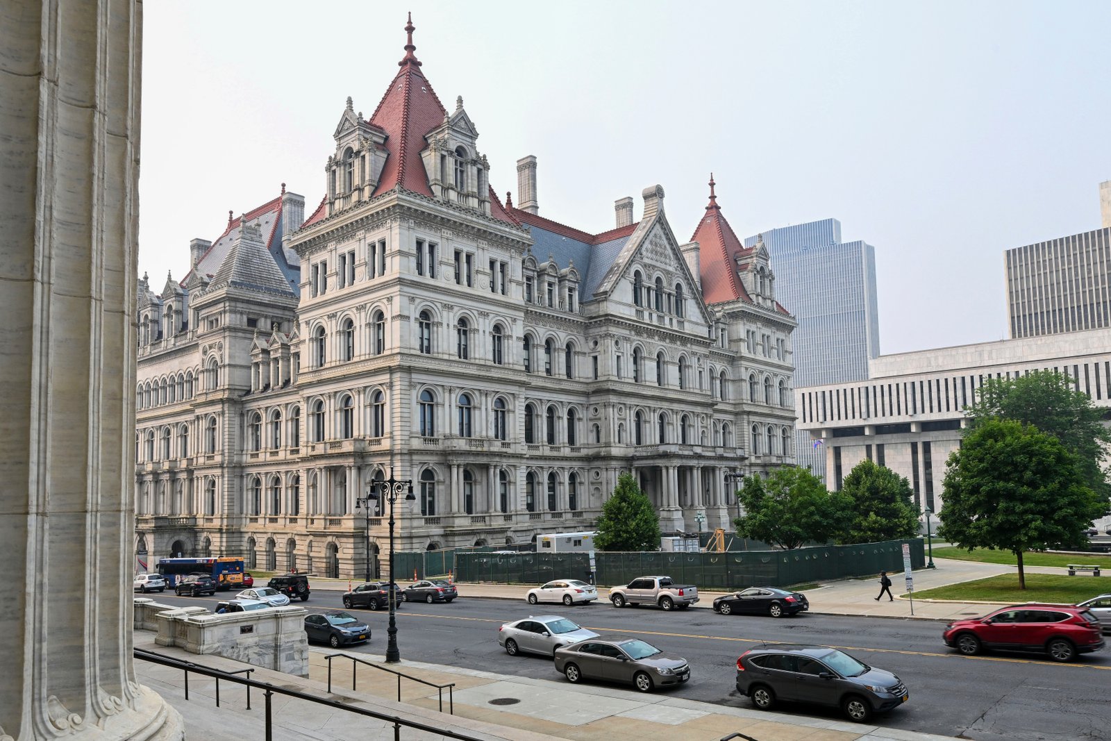 New hand railings have been installed at the state Capitol.